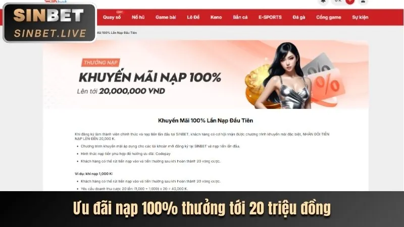 Thưởng Chào Mừng bin88